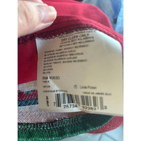 Yorkie Yorkshire Terrier Tapestry Christmas Stocking By Artist Linda Picken 19" - Picture 7 of 8